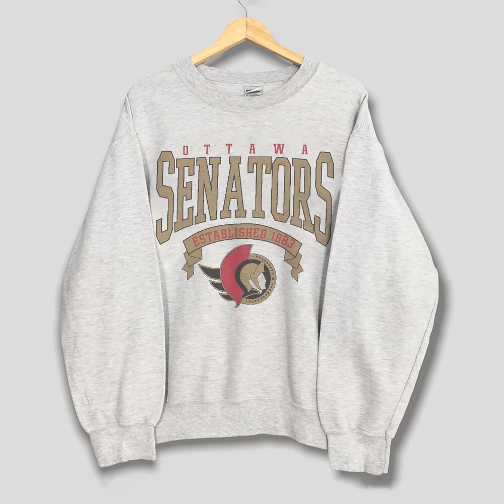 90s Vintage Ottawa Senators Hockey Sweatshirt, Retro NHL Ottawa Senators Shirt